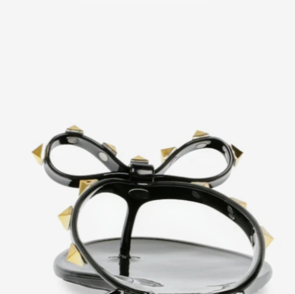Valentino Garavani Black & Gold Sandals